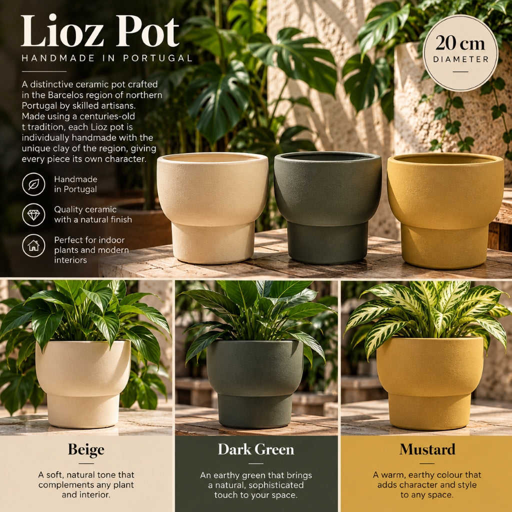 Handmade Lioz Pot 20cm