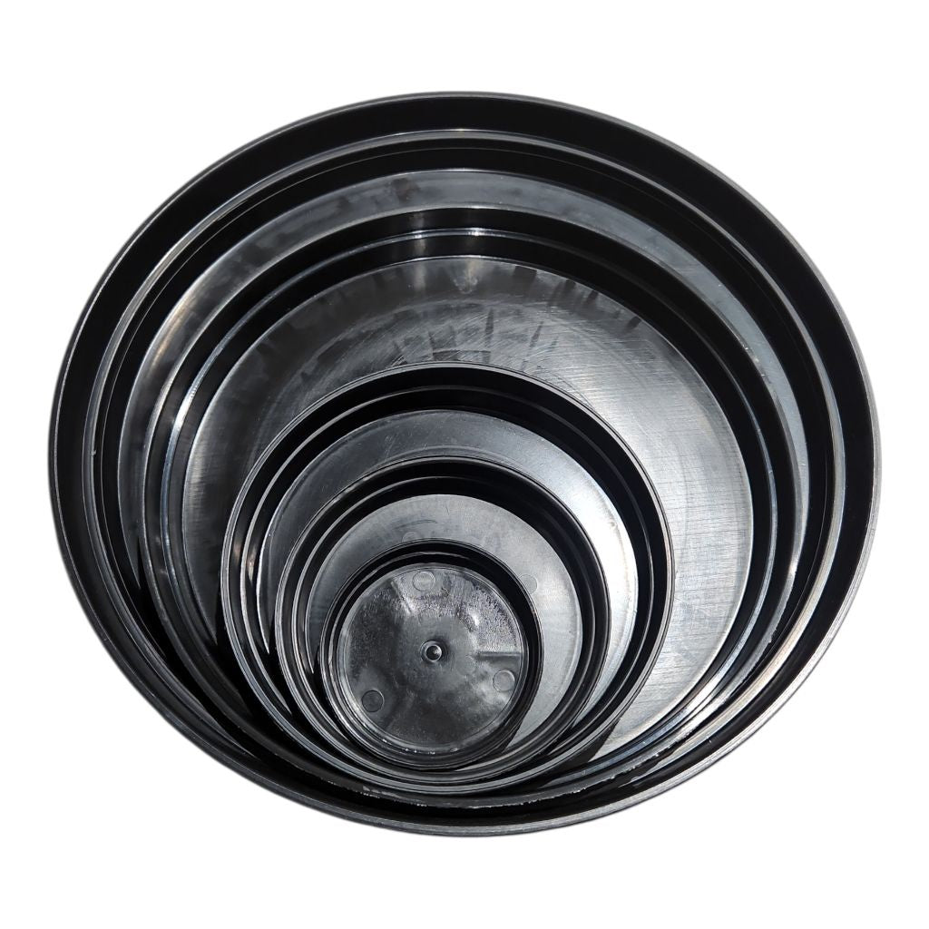 Saucer Black Plastic