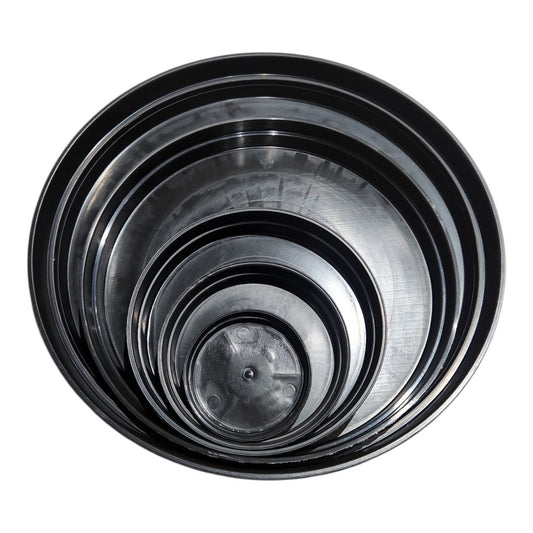 Saucer Black Plastic