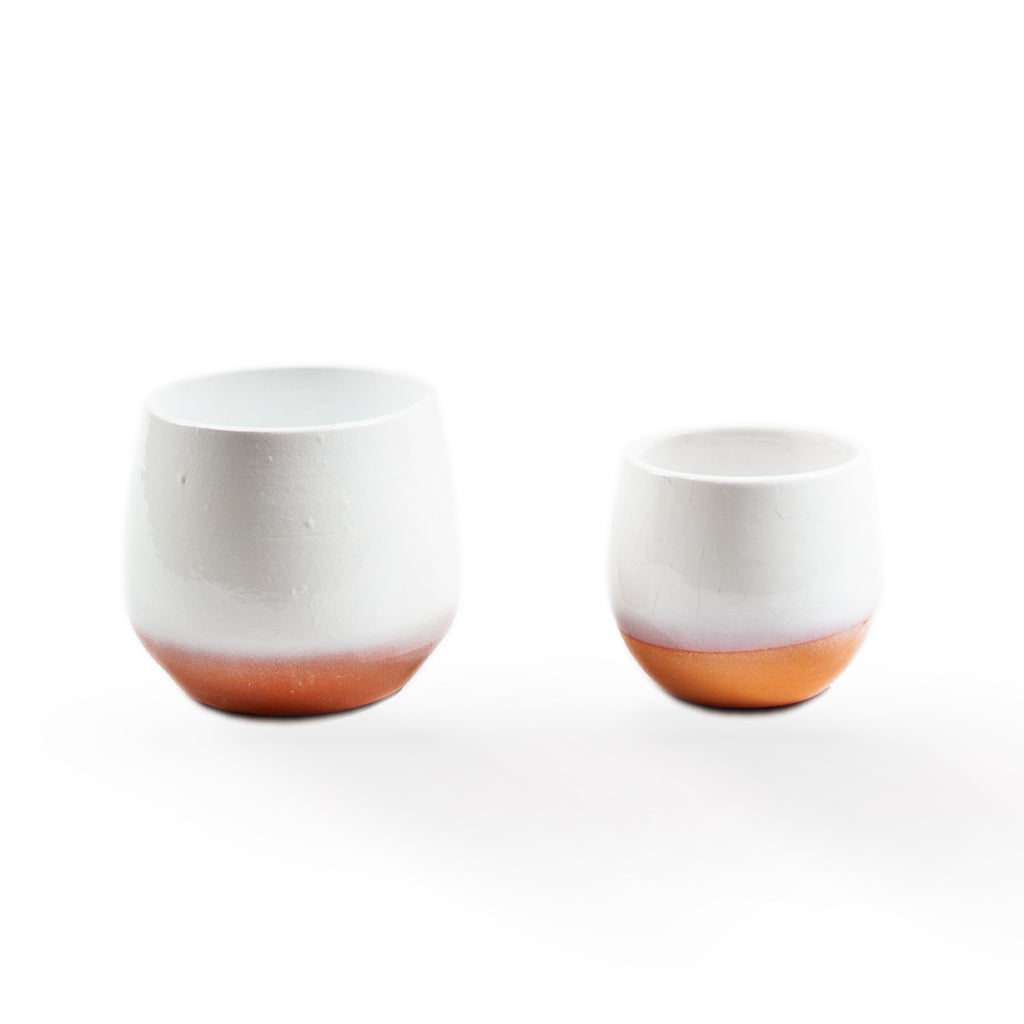 Handmade Ceramic Pot Dipped Terracotta