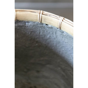 Bohemian Cement Bamboo Basket - Zayn