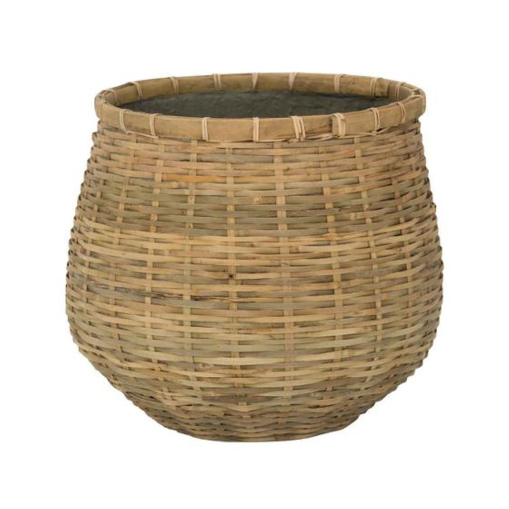 Bohemian Cement Bamboo Basket - Antonio